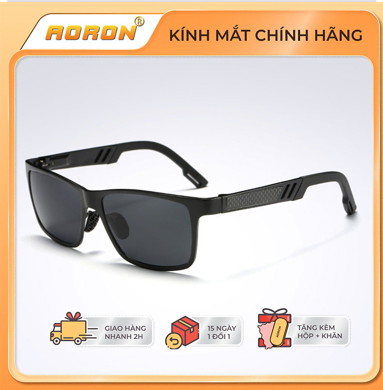 Kính Râm Nam, Kính Phân Cực Sunglass Chống Lóa, Chống Chói - AK013 - Aoron