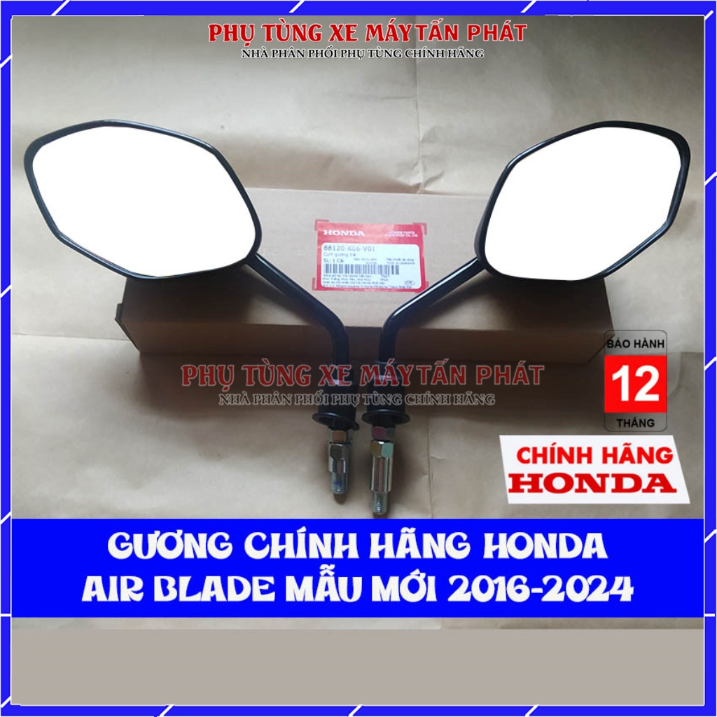 (Hàng Zin) Gương Kính Chiếu Hậu Xe Ab Air blade Mẫu Mới 2016-2024 Chính Hãng Honda