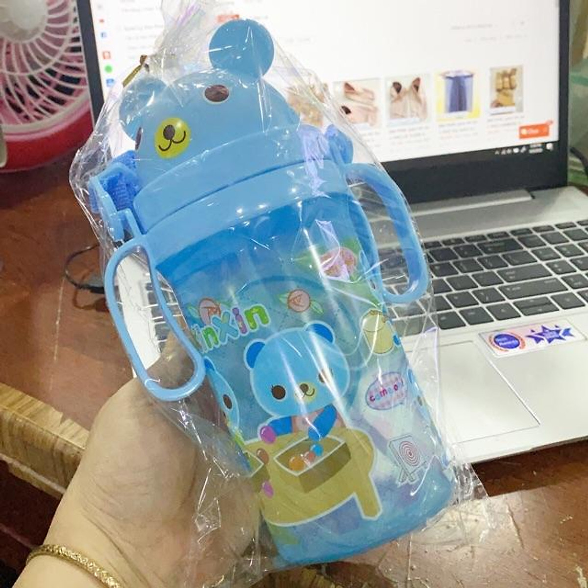 Bình nước dễ thương cho các em học sinh - bình jiajia 500ml