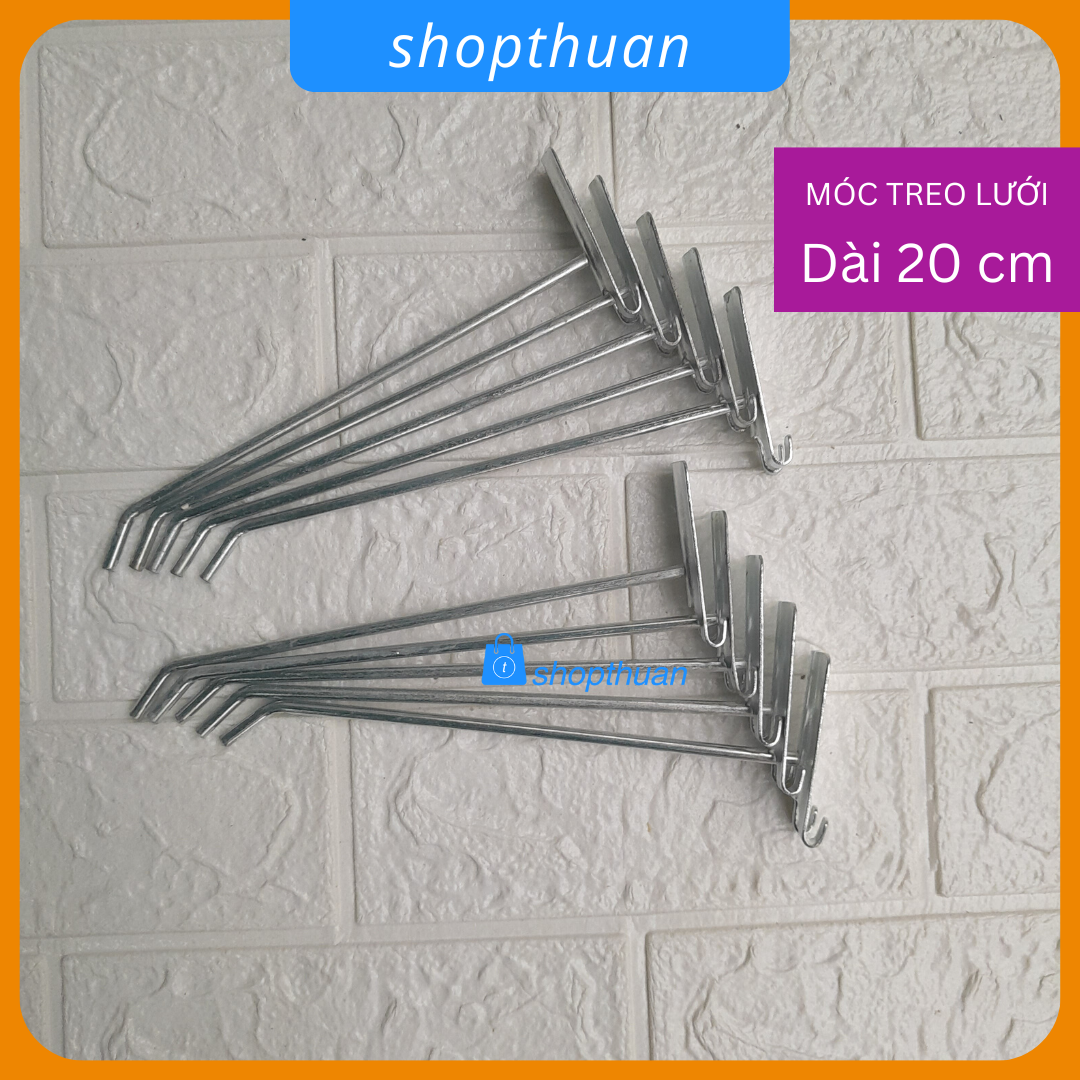 Móc sắt treo lưới dài 20cm, tay lưới phi 5cm - móc treo lưới