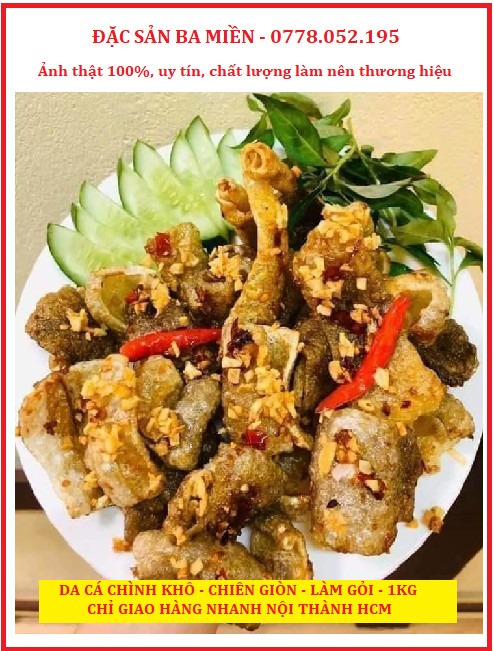 Da cá chình khô - dùng chiên giòn - làm gỏi - 1kg