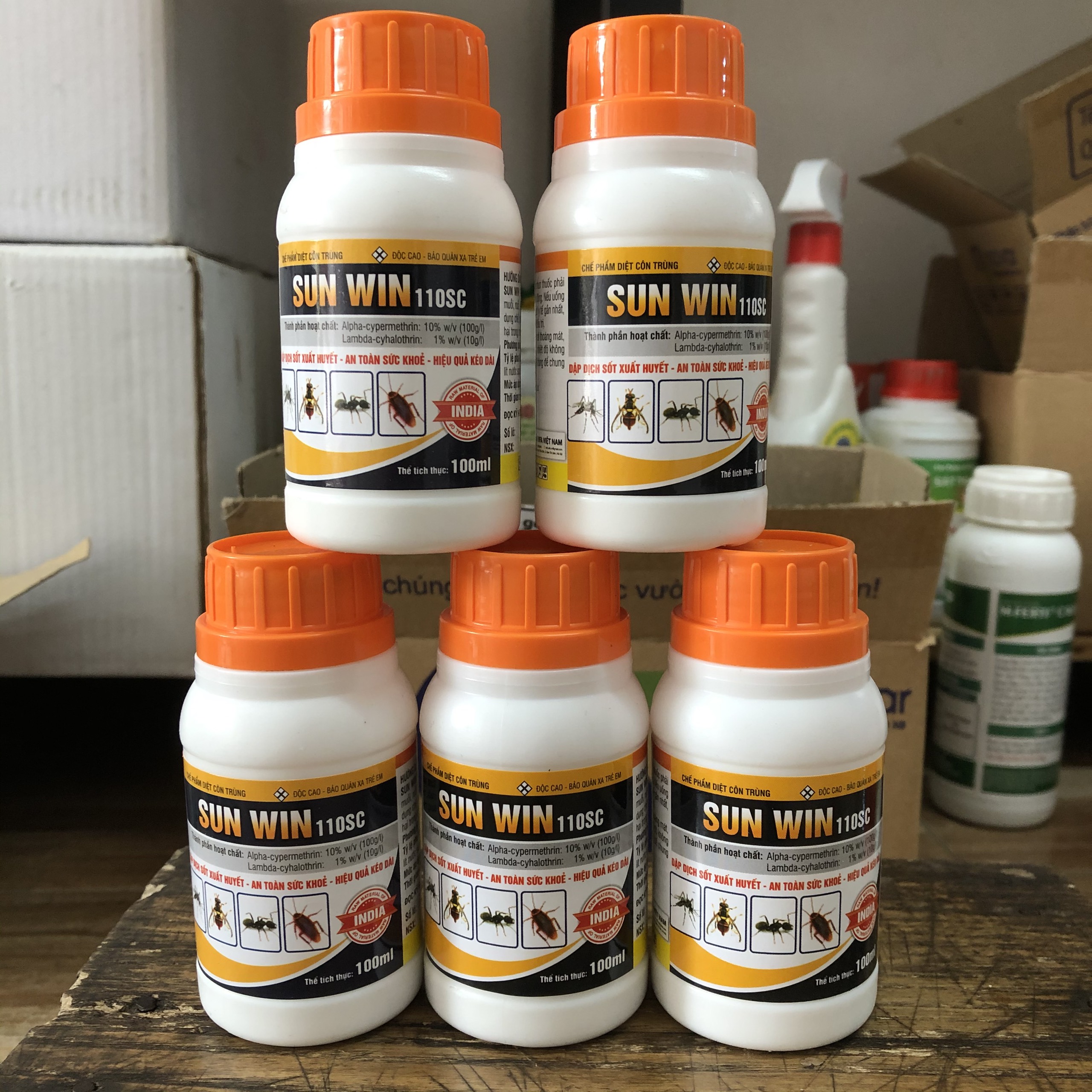 Combo 30 chai diệt muỗi sunwin 100ml