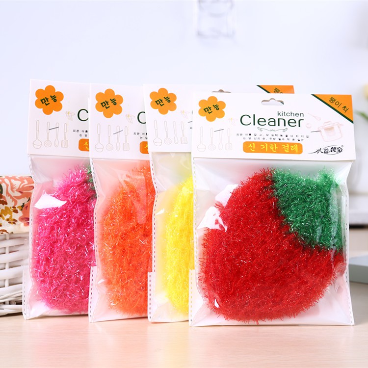 Miếng rửa chén bát hình trái dâu xuất hàn cao cấp
