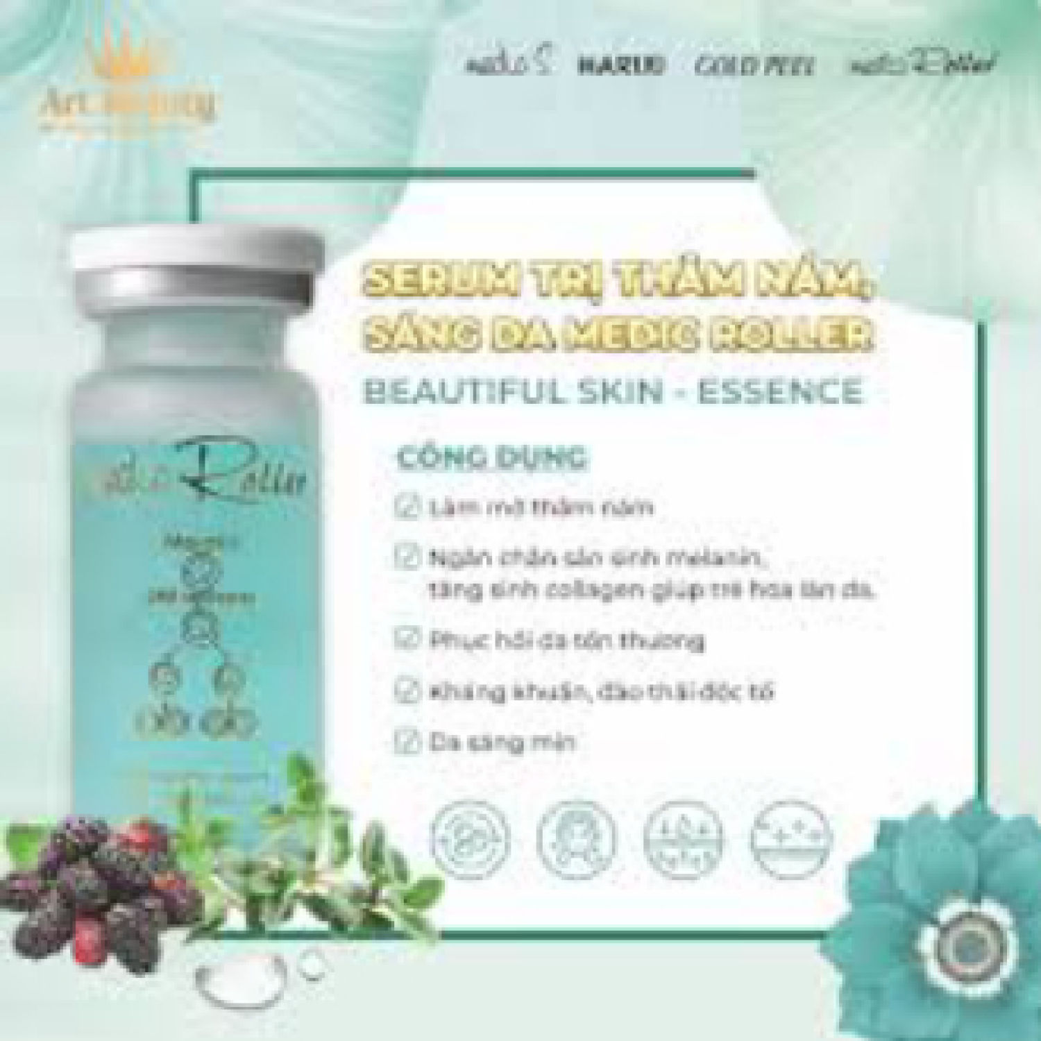 Serum Medic Roller làm mờ thâm nám, tàn nhanh 10ml chính hãng Thụy Sỹ