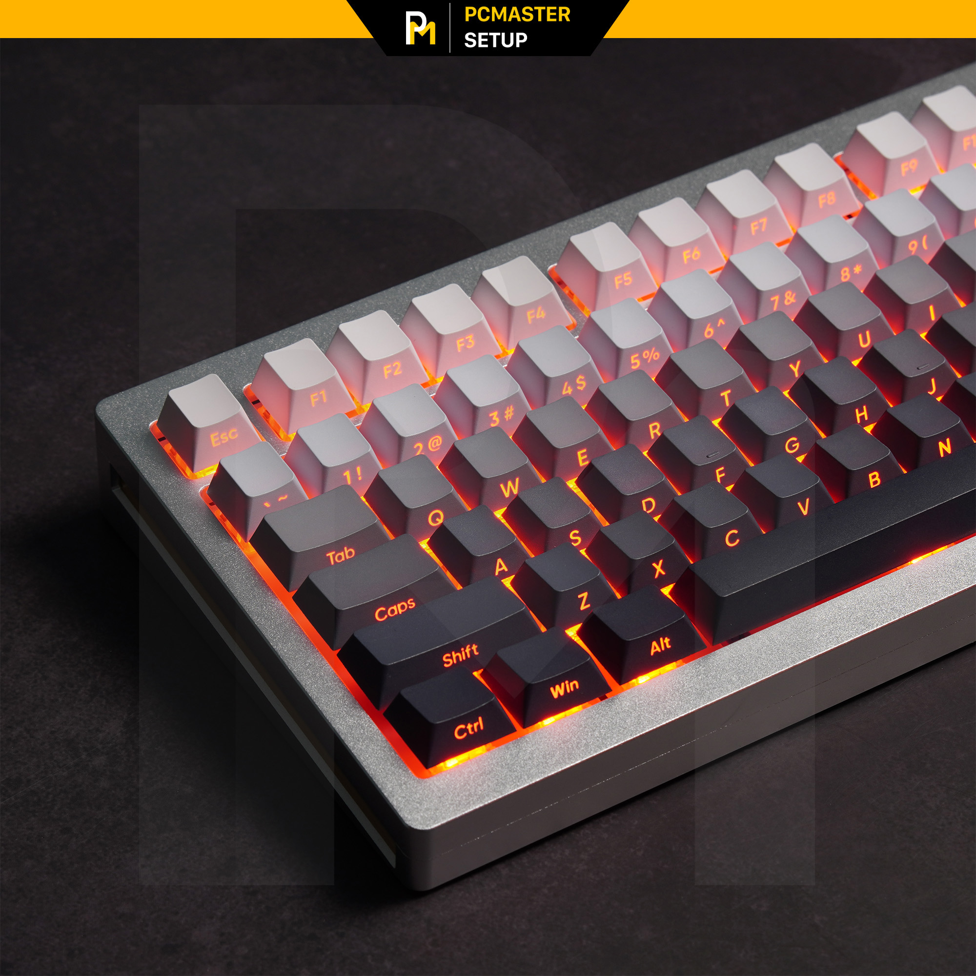 Keycap xuyên led Gradient Side print Cherry Profile họa tiết double shot cao cấp
