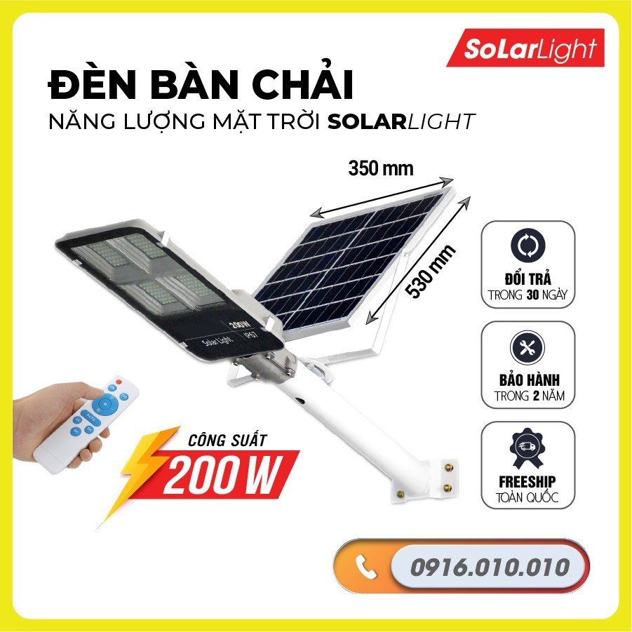 Đèn năng lượng mặt trời đường phố công suất 200W/300W VITI SMART, Đèn led năng lượng mặt trời, Bảo hành 2 năm tiêu chuẩn chống nước IP67