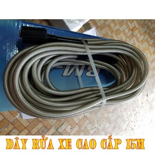 15m ống dây rửa xe cho máy bơm xịt rửa áp lực cao-ren 22mm-14mm - drx _ 15m