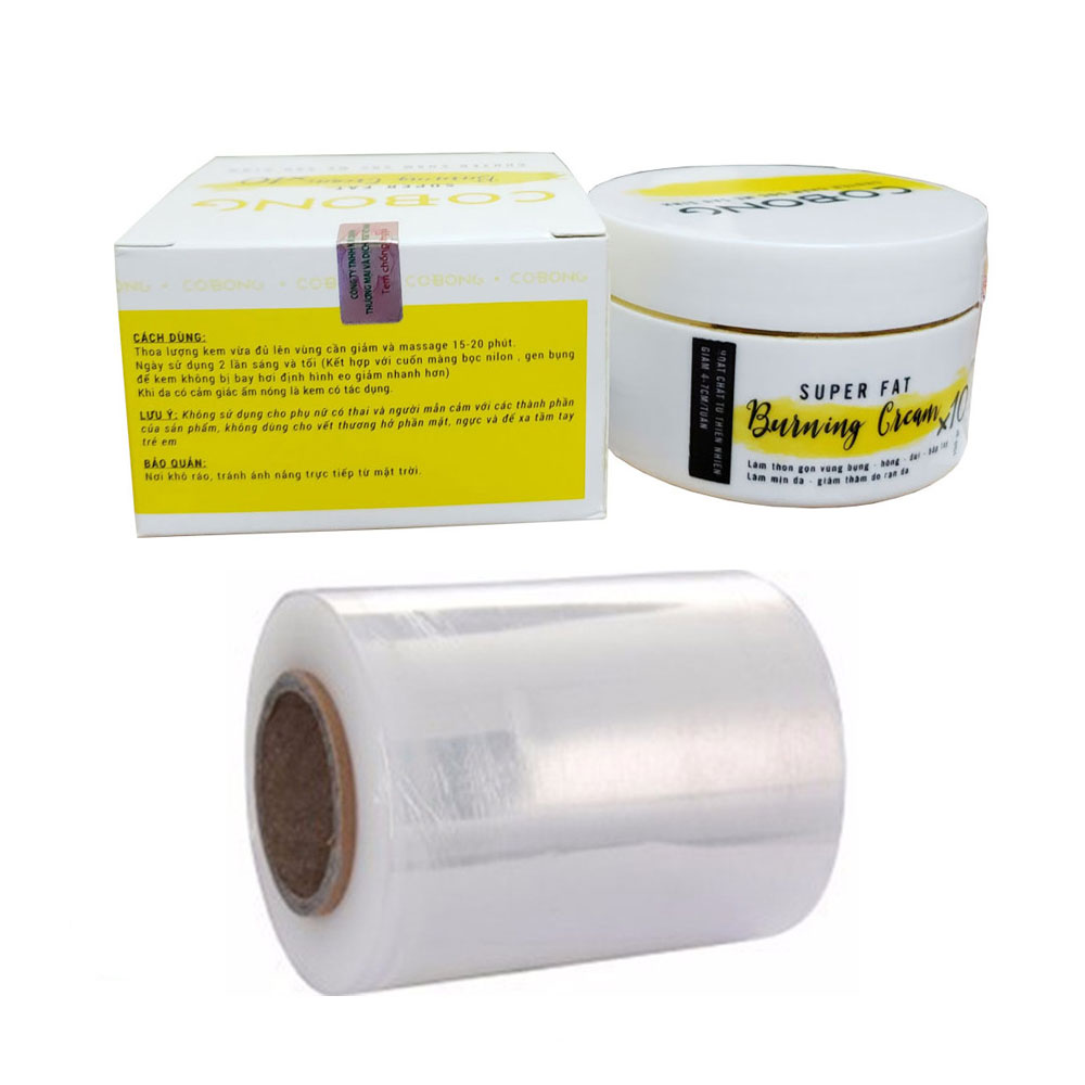 Kem tan mỡ Cô Bông x10 đánh tan mỡ bụng tặng Màng quấn bụng PE