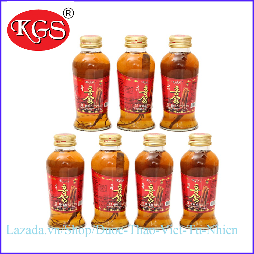 Bộ 7 Nước Hồng Sâm Nguyên Củ Phục Hồi Cơ Thể Suy Nhược 120ml/chai.