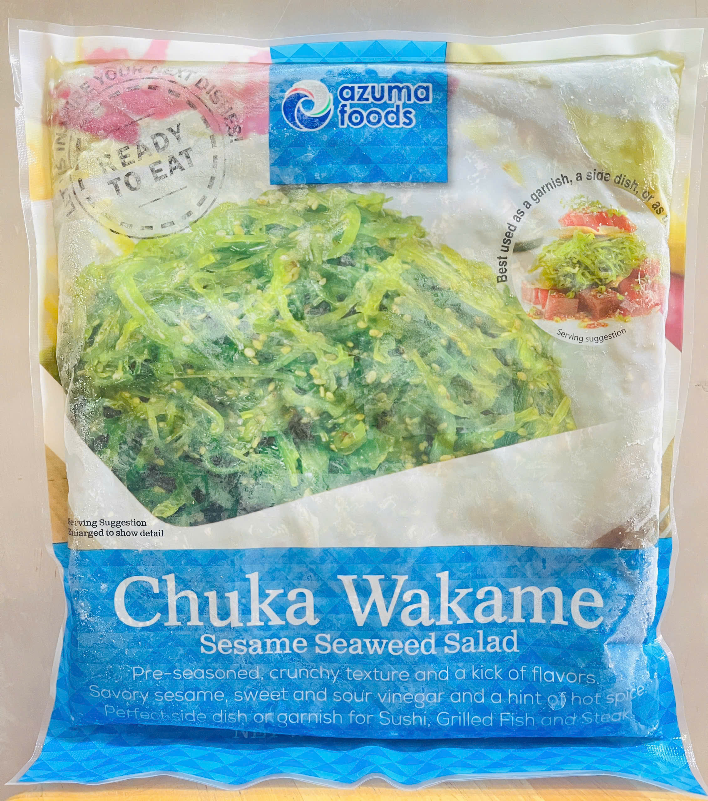 Date 12/27 Rong biển trộn mè Chuka Wakame 1kg - Seasame Seaweed Salad - Salad rong biển - Frozen
