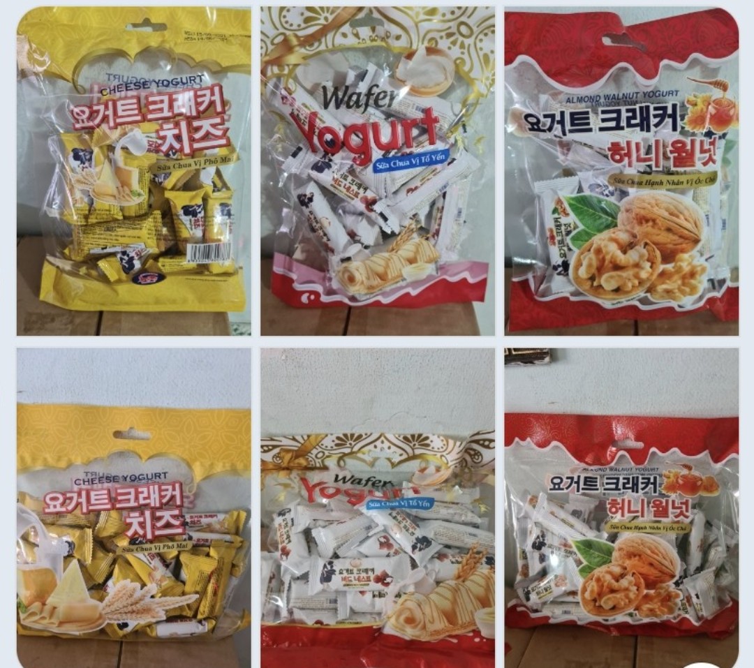 [Hoàn tiền 10%] Bánh sữa chua vị óc chó-tổ yến-phô mai GÓI 300G