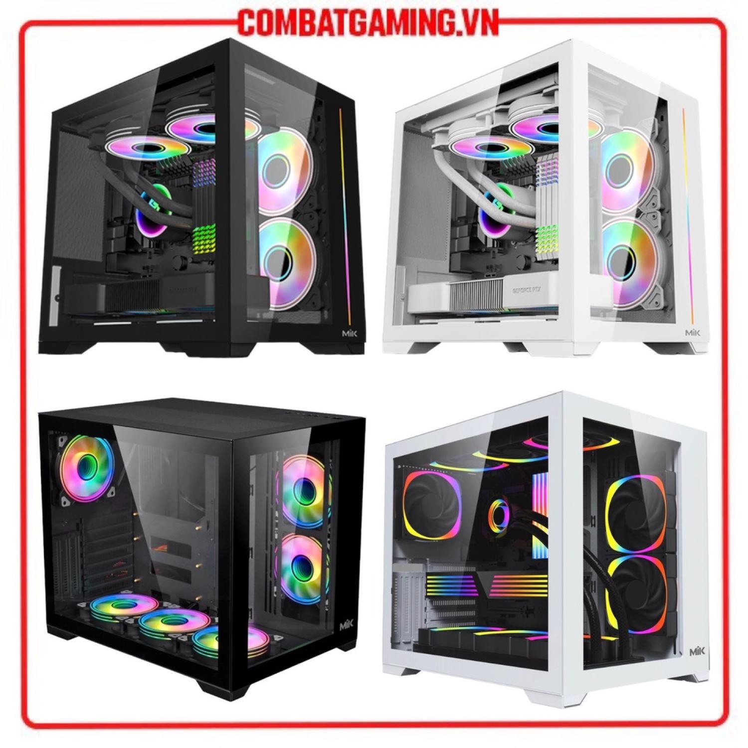 Vỏ case máy tính mik lv12 , mik lv12 mini black / white