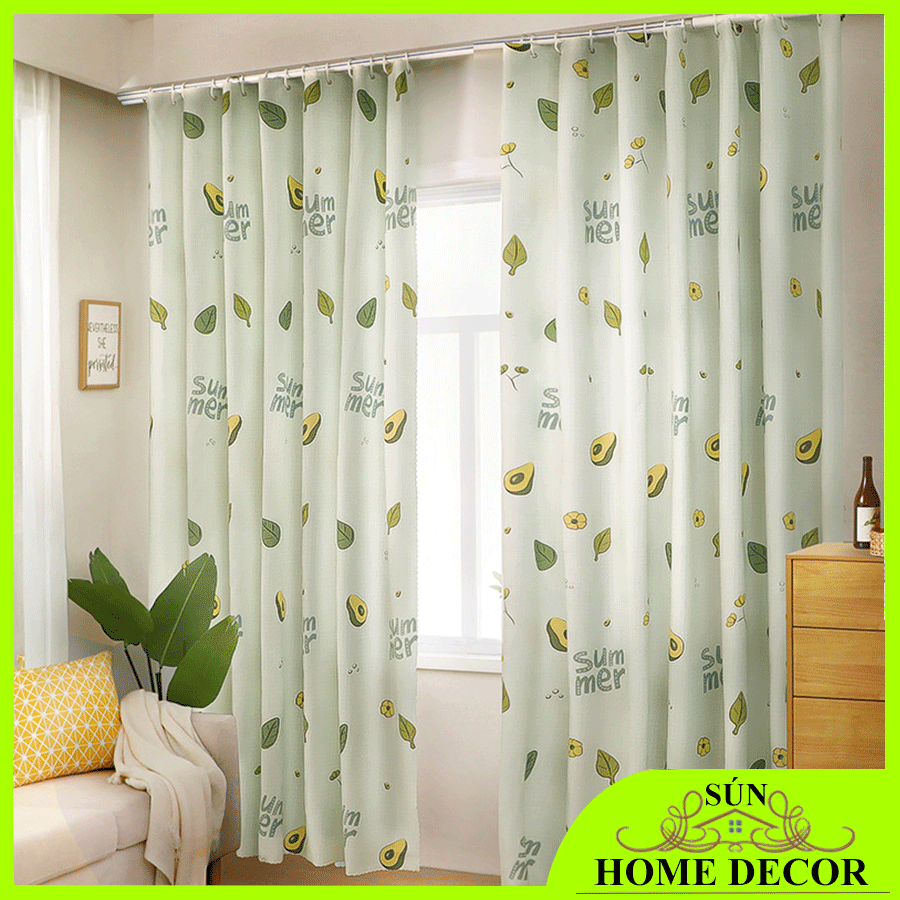 Rèm che cửa sổ chất liệu 100% polyester cao cấp, rèm trang trí phòng khách phòng ngủ mang phong cách Bắc Âu, màn rèm treo tường