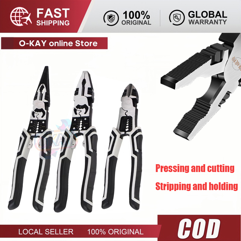 Kìm Cắt Sắt CRV Fute Siêu Khỏe - Cắt Đứt Mọi Loại Thép, Ổ Khóa, Dây Xích, Cáp Điện - Kềm Điện Đa Năng Bấm Cos Loại Tốt - Chất Lượng Cao, Giá Tốt