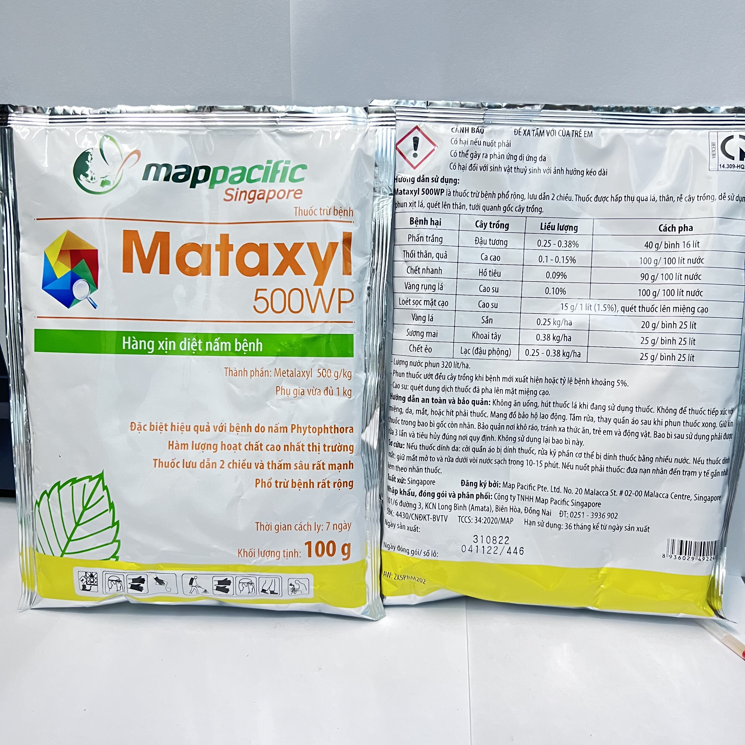 Sản phẩm trừ nấm Mataxyl 500WP - Hàng xịn diệt nấm phổ rộng