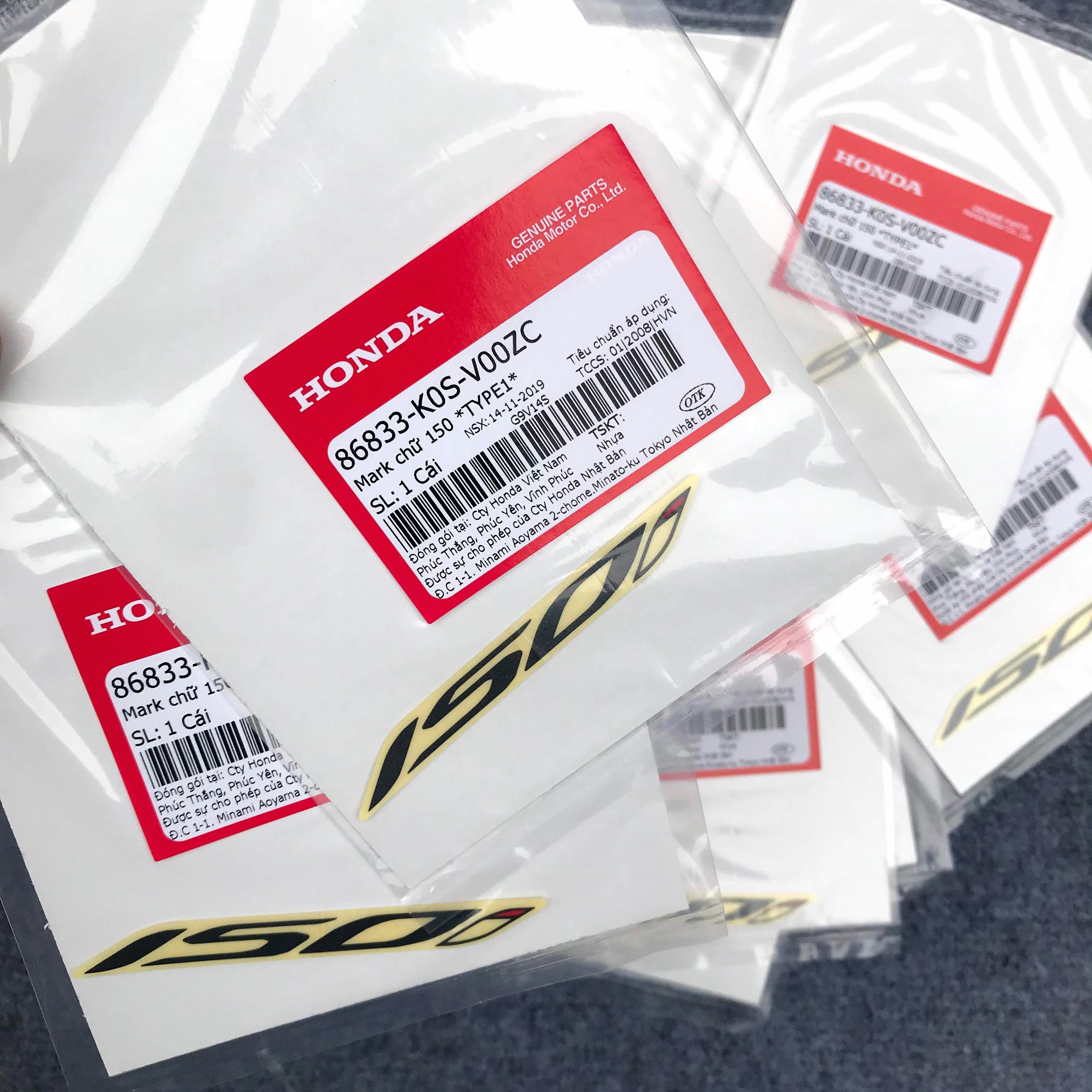 Decal tem xe sh150 2020 150i giá 1 cặp