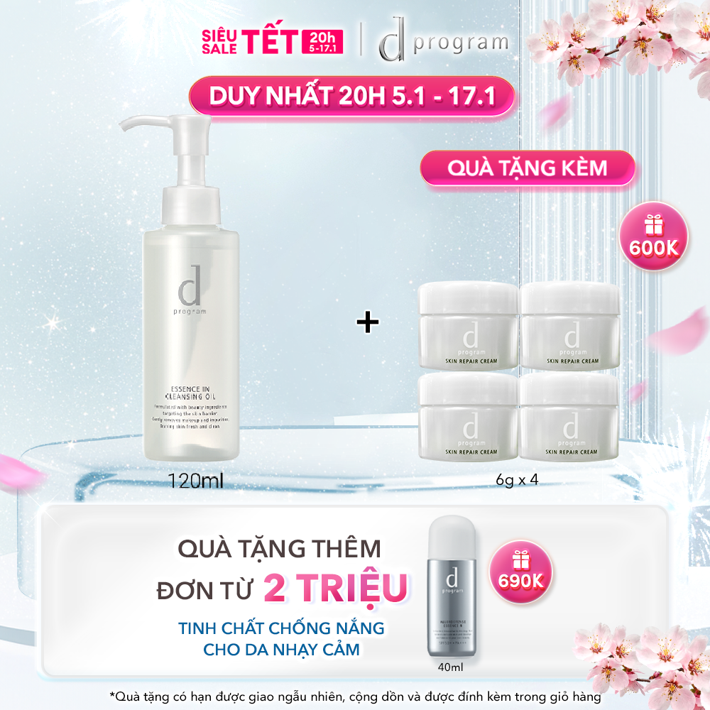 Dầu tẩy trang dưỡng da dProgram Essence in Cleansing Oil 120ml