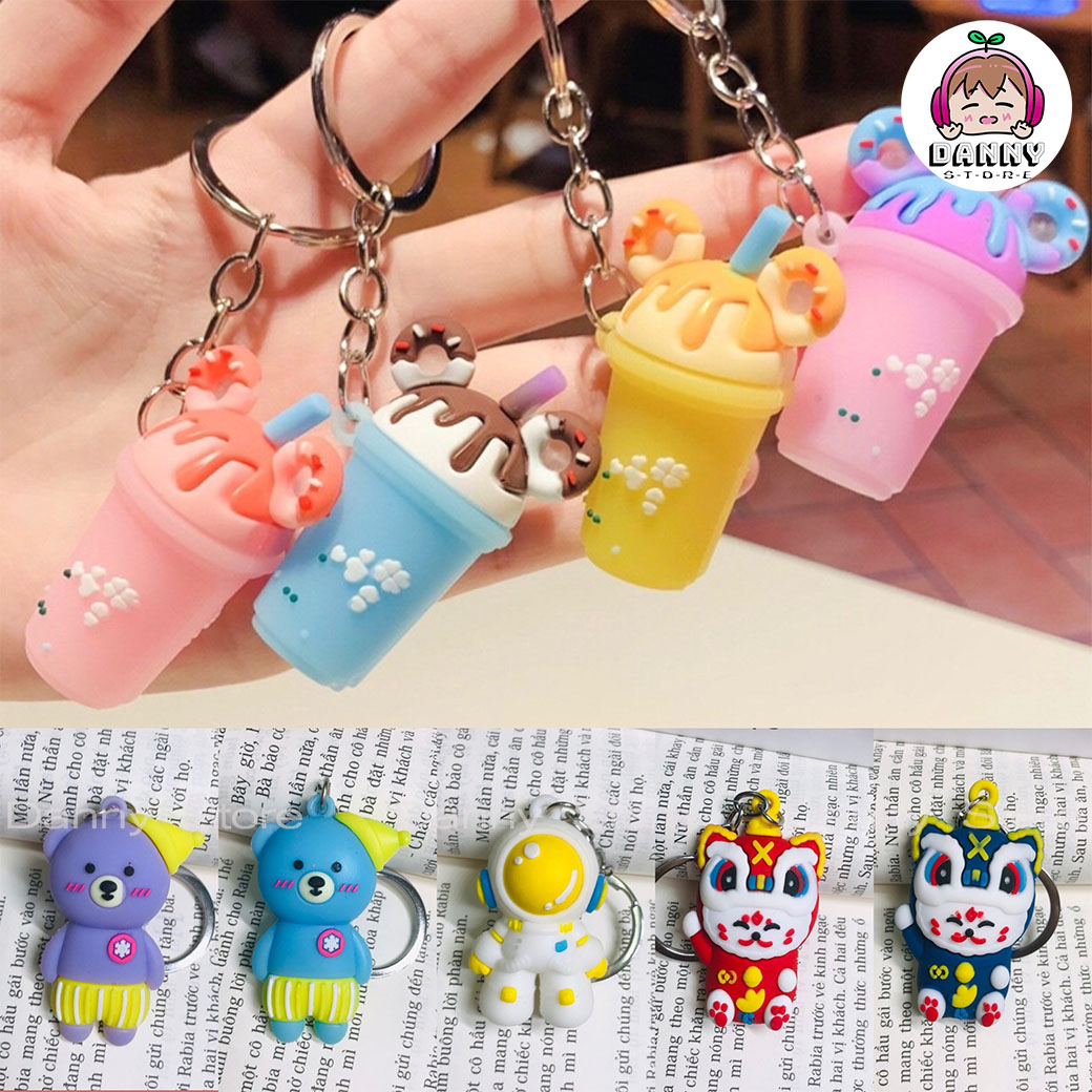 Móc khóa nhựa dẻo pvc loại 1, móc khóa dẻo cute nhiều kiểu dáng