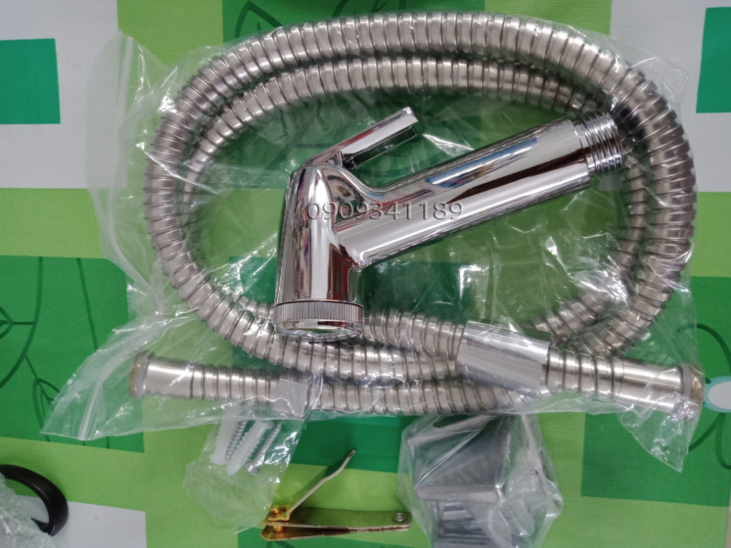 [HCM]Vòi Xịt Vệ Sinh Dây 1M2 Độ Bền Cao Cứng Cáp Chắc Chắn Thiết Kế Với Piston Tăng Áp Xịt Bay Mọi Vết Bẩn. Vòi xịt toilet dây dài 12m