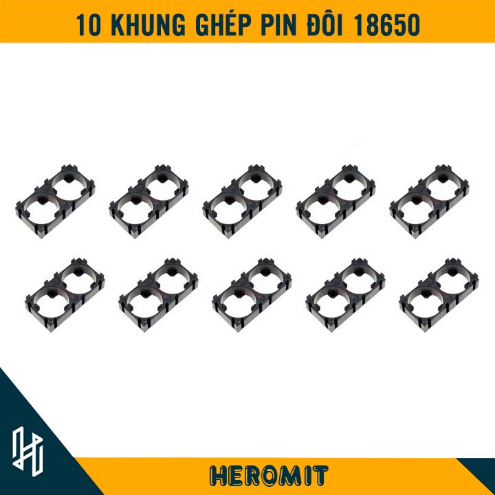 Khung pin 18650 đôi combo 10 khung
