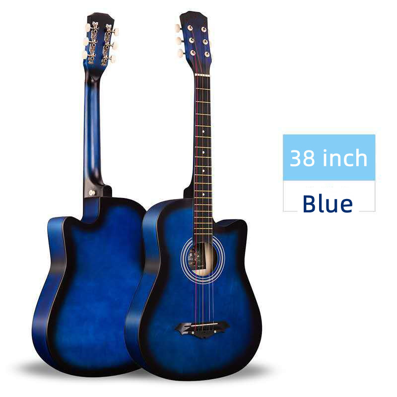 Guitar cho người mới bắt đầu, 38 inch, kèm túi đựng guitar trong suốt, guitar trong suốt 38 inch, bộ đầy đủ, guitar acoustic - 3