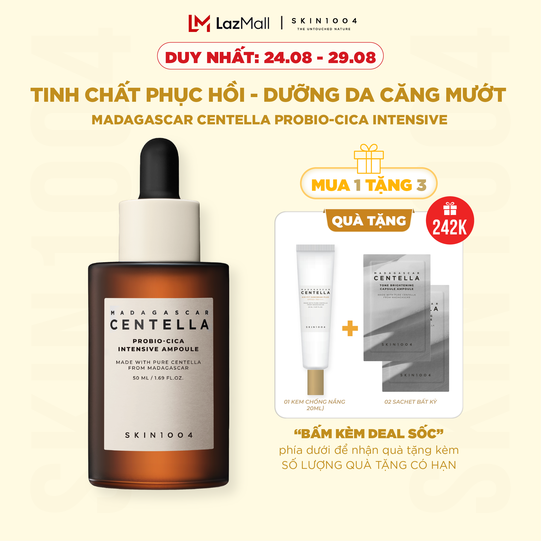 Tinh Chất Rau Má Lên Men Skin1004 Madagascar Centella Probio-Cica Intensive Ampoule 50ml