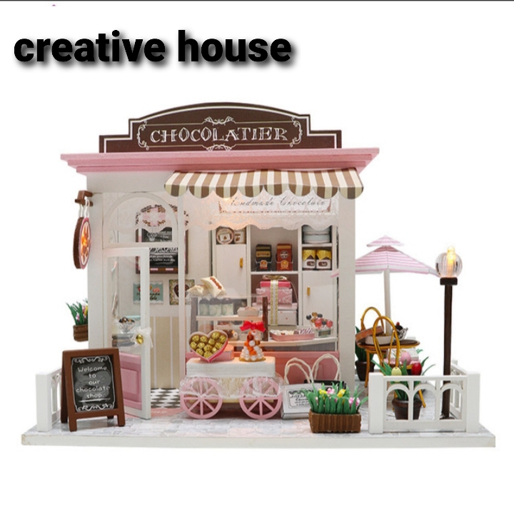 Mô hình nhà gỗ DIY - Tiệm CHOCOLATE
