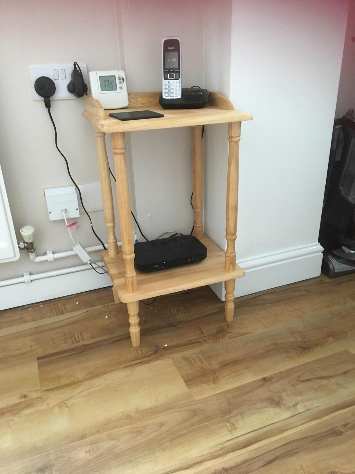 Kệ vuông 2 tầng gỗ cao su (Hàng tháo rời) - BÀN GỖ