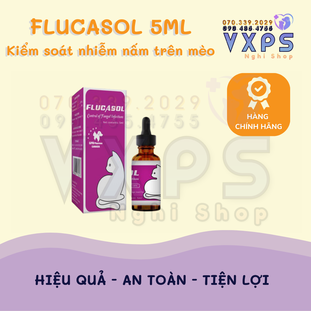 Dung dịch cho mèo bị nấm flucasol
