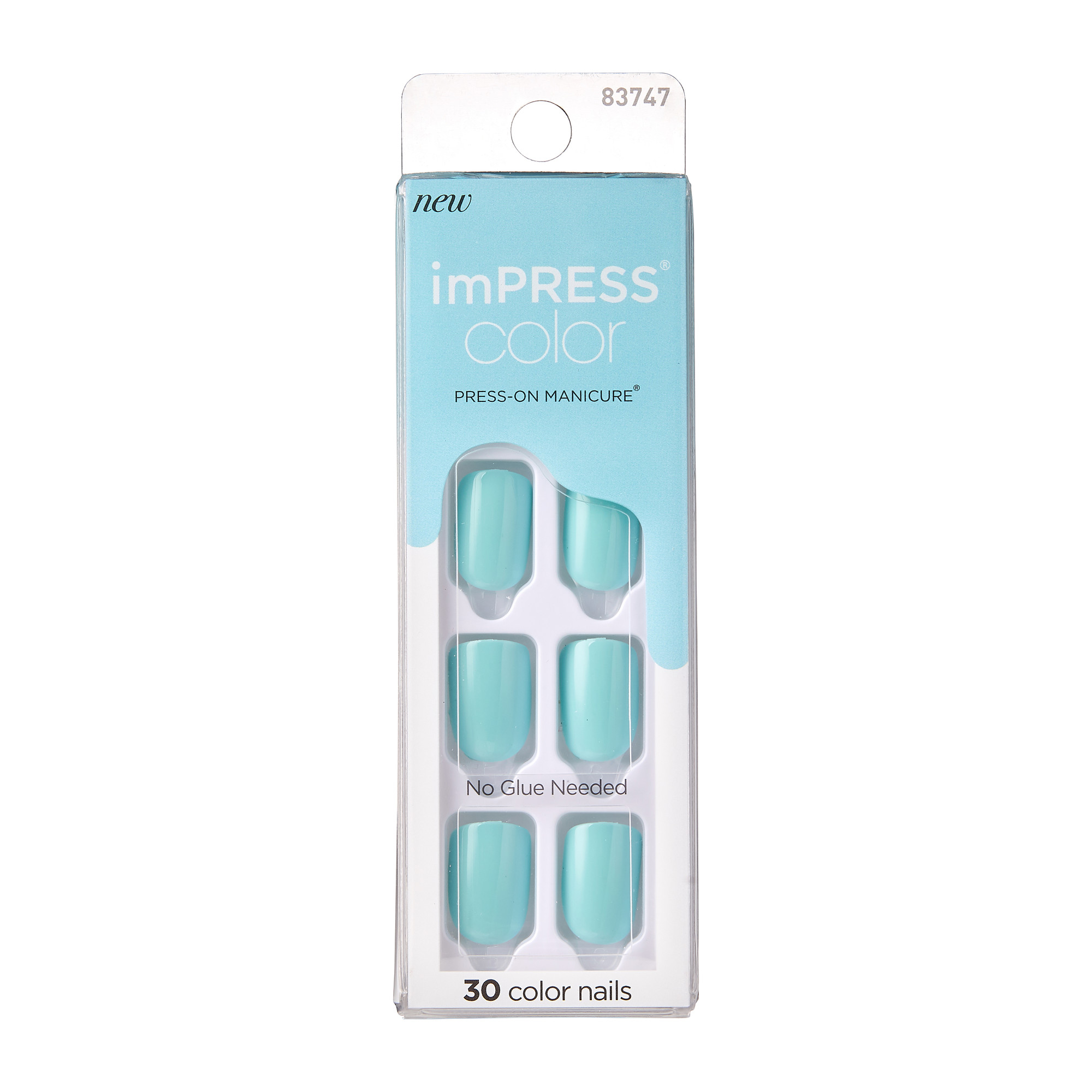 Color press-on manicure mint to be