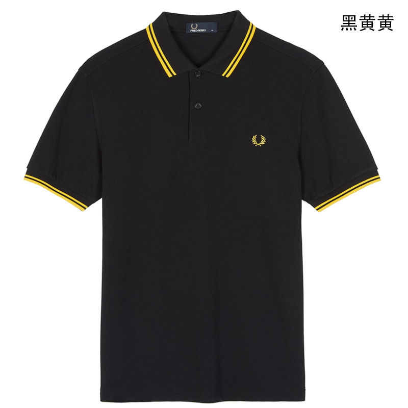 Se3 # lúa mì Tai Fred Perry Laurel của nam giới polo Áo sơ mi thư thêu cotton ngắn tay Paul mỏng ve áo m360037