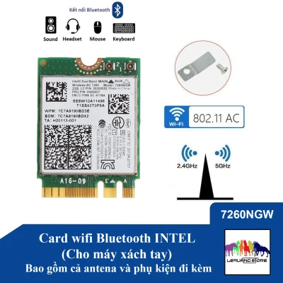 Card wifi Bluetooth INTEL AC 7260 7265 8260 8265 9260 9560 AX200 (cho máy tính xách tay) (6)