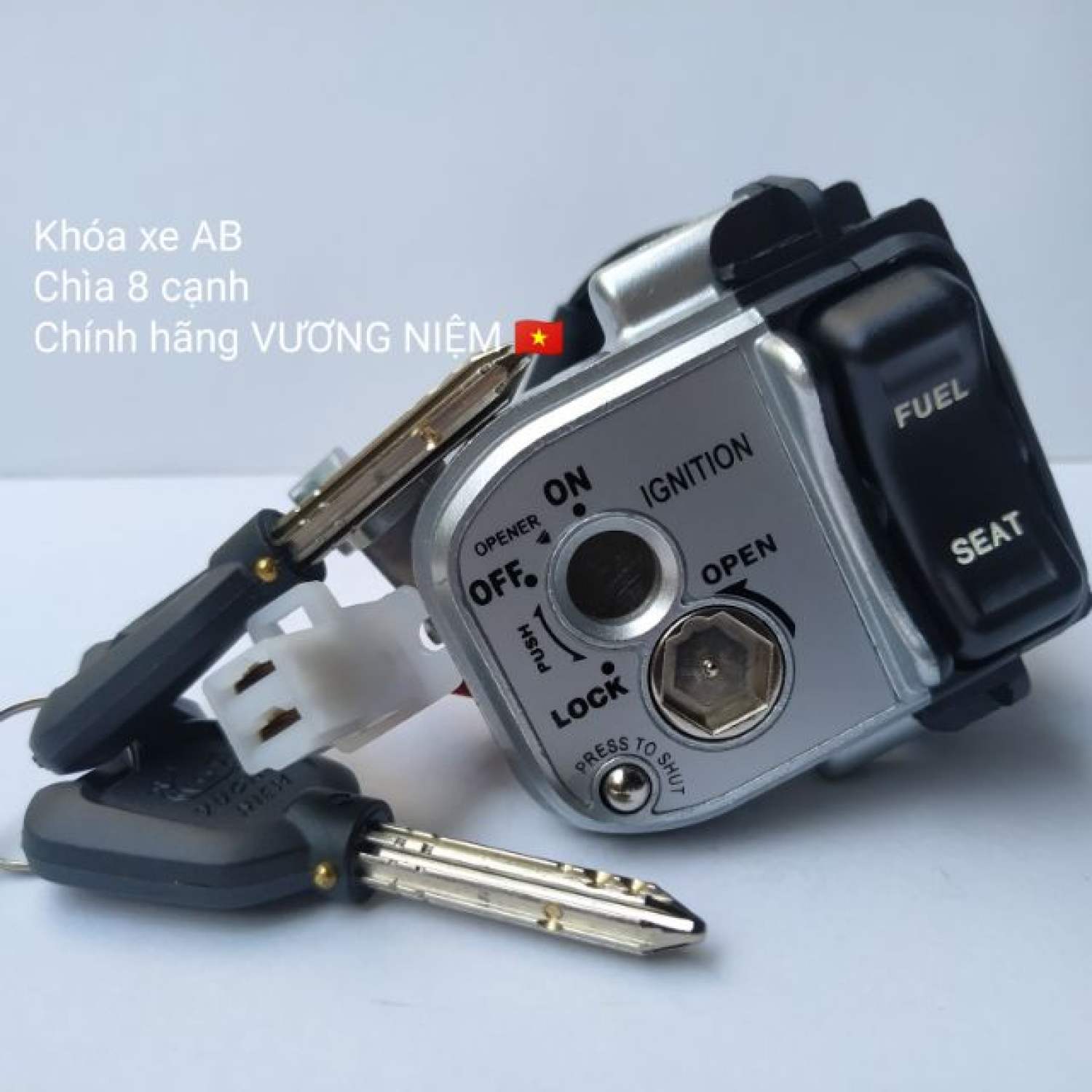 Khóa máy xe Airblade chìa 8 cạnh chống trộm cao cấp