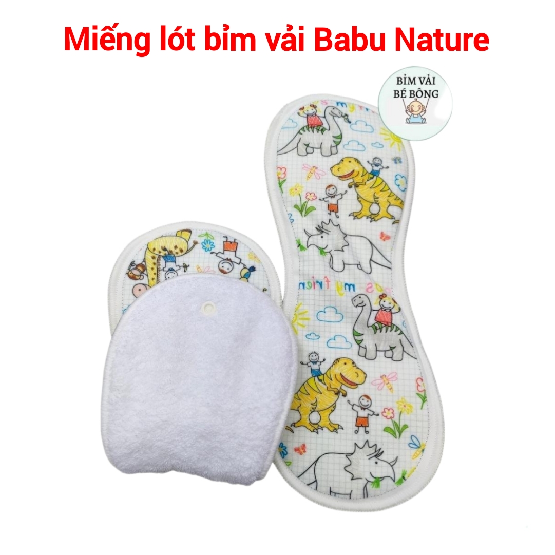 Miếng Lót Bỉm Vải, Tã Vải Babu Nature Siêu Thấm Hút, Chống Trào Ngược Hiệu Quả, Chống Hăm Cho Bé, Giặt Được Và Tái Sử Dụng (Chưa Kèm Vỏ Bỉm), SIZE M,L
