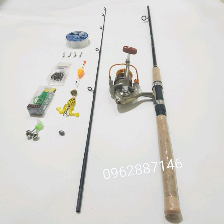 bộ cần câu cá shimano lure siêu dẻo kèm máy kim loại cùng phụ kiện