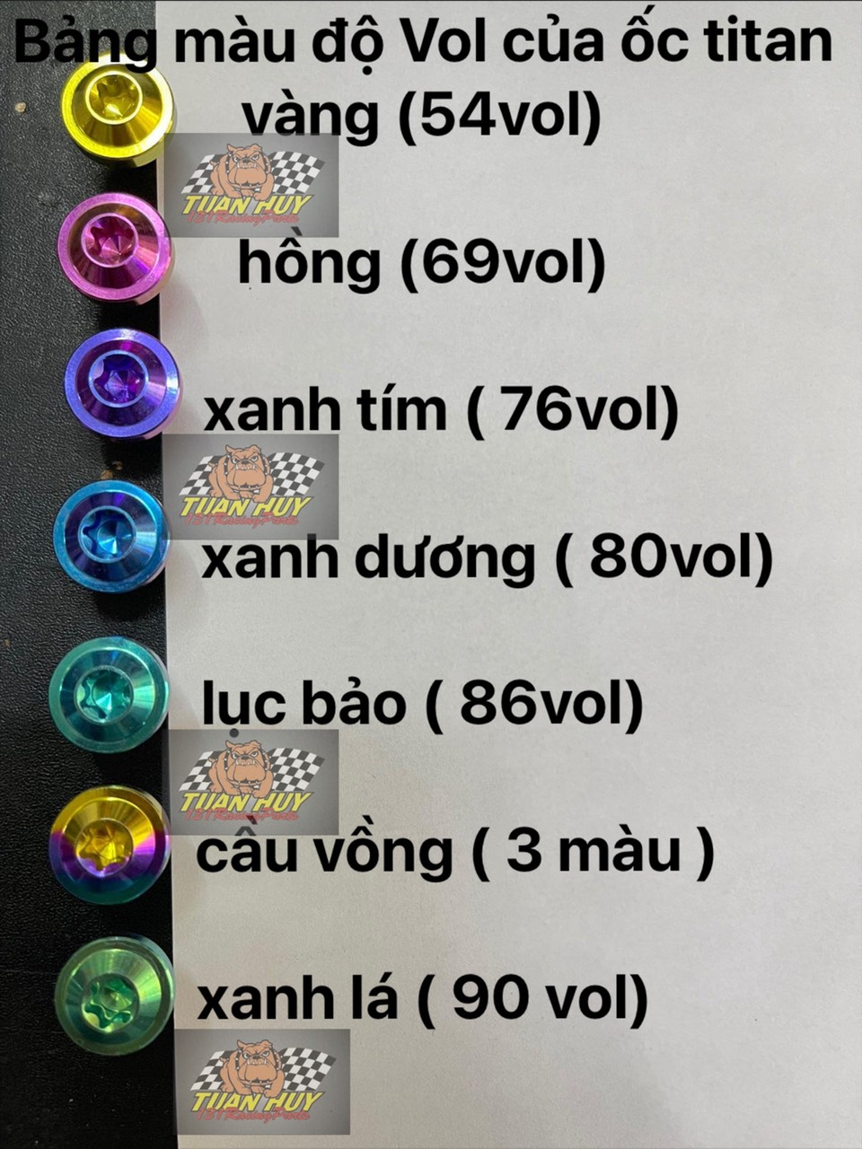 10 con ốc titan 5li18 xoắn gắn dàn áo yamaha , ex , sirus , ốc bô e tất cả các dòng tay ga , honda yamaha