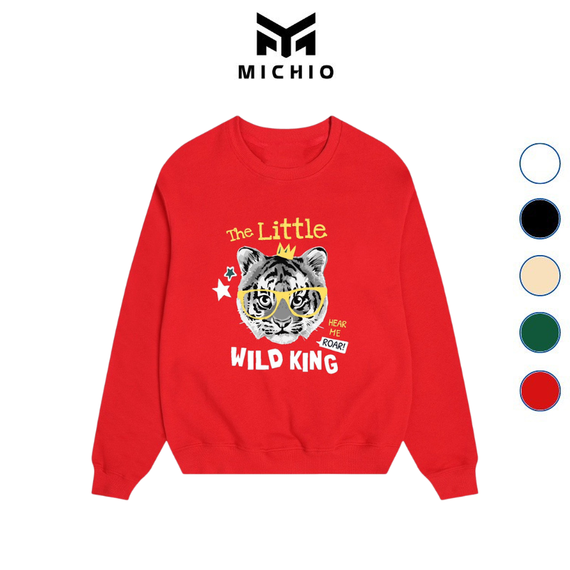 Áo nỉ sweater nam mèo release áo thun unisex dài tay nam nữ basic form rộng cổ tròn chất nỉ hàn-michio store