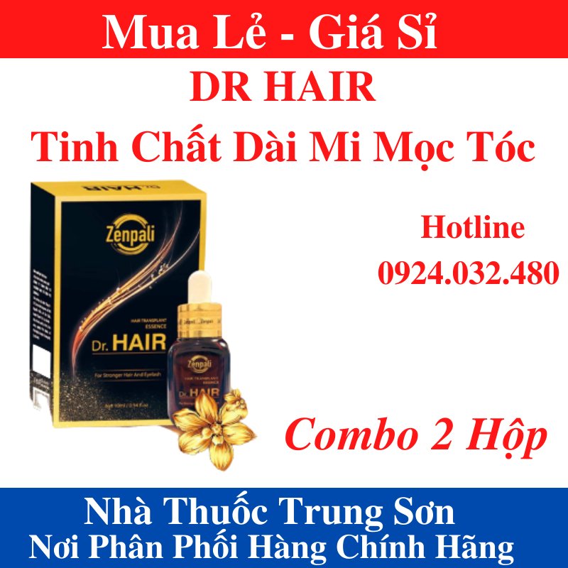 [HCM][CAM KẾT CHÍNH HÃNG] Tinh Chất Dài Mi Mọc Tóc Dr Hair Zenpali -{Combo 2 Hộp} TS02