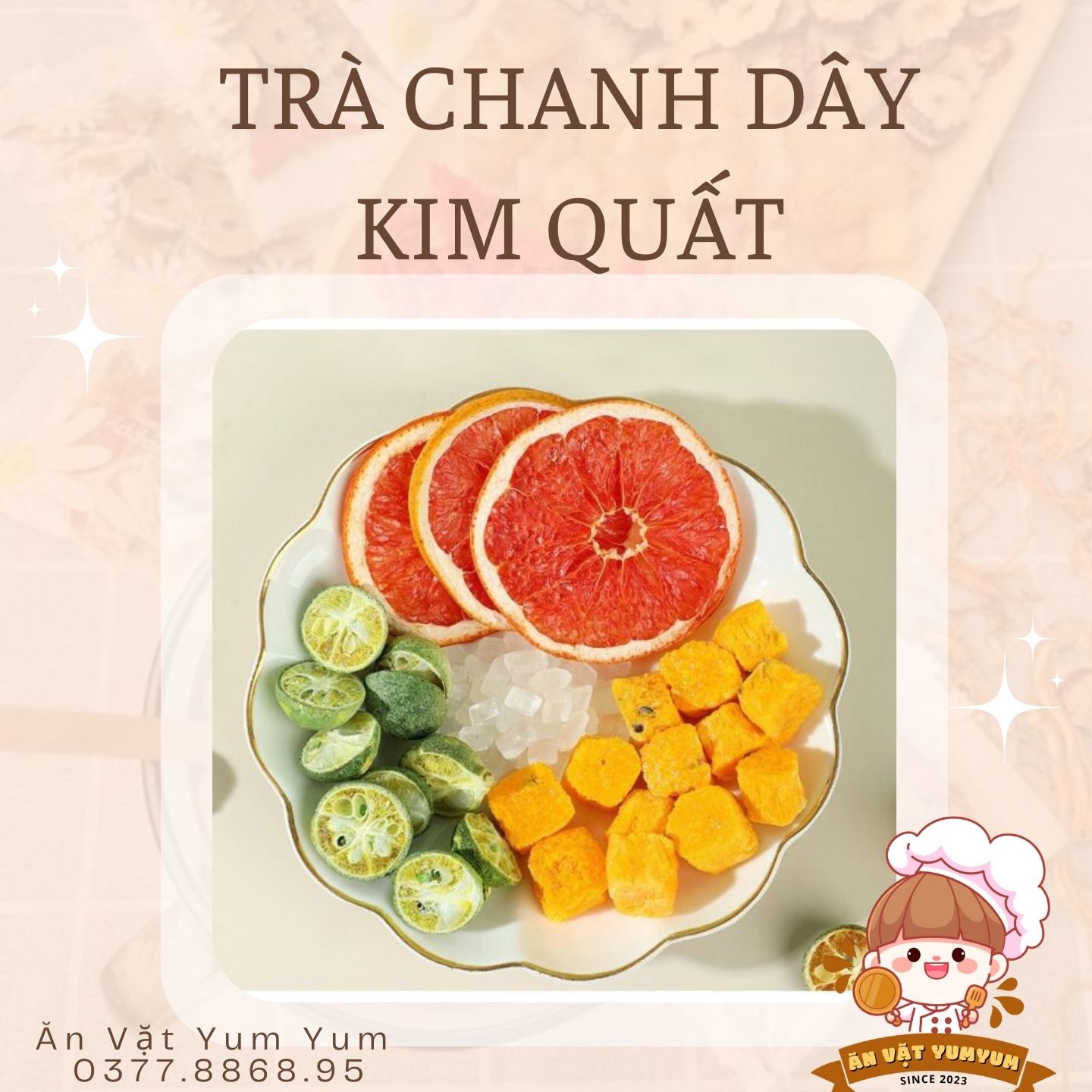 (1 gói lẻ ) Trà Chanh Dây Kim Quất Dextox Thanh Nhiệt Cơ Thể - Ăn vặt yumyum