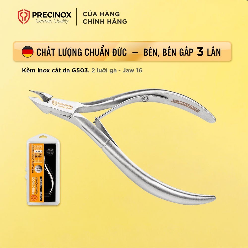 Kềm inox cắt da precinox g503 2 lưỡi gà - chất lượng chuẩn đức, bén - bền gấp 3 lần - felina