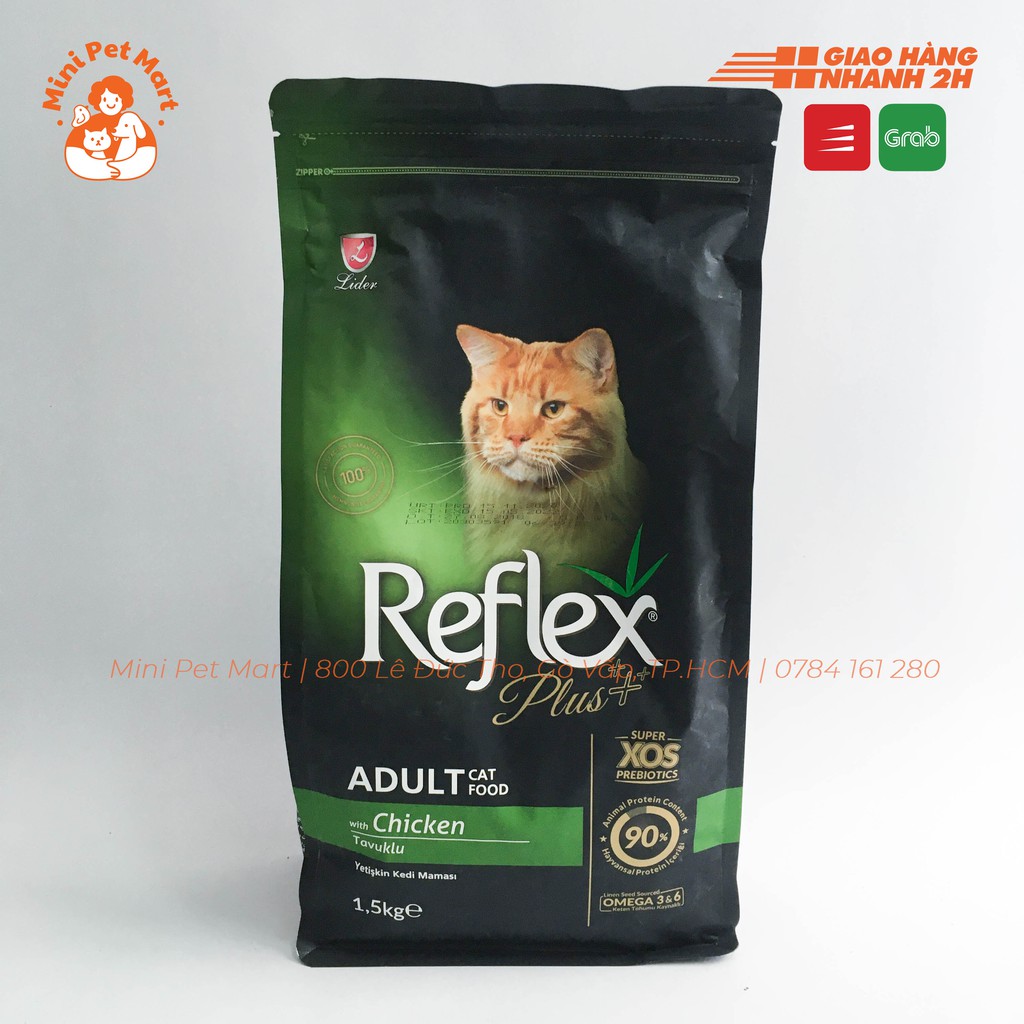 Thức ăn hạt cho mèo trưởng thành reflex plus 1.5kg - vị thịt gà