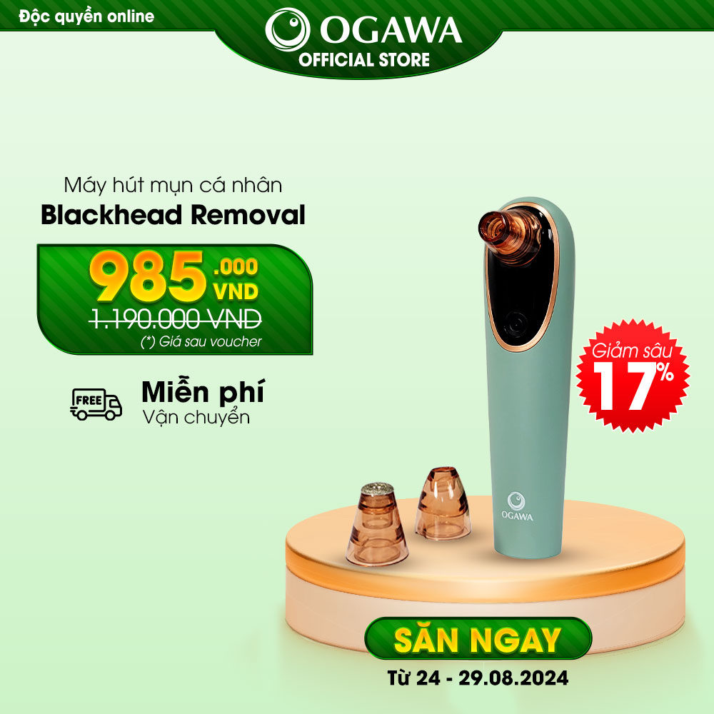 Máy hút mụn cá nhân OGAWA Blackhead removal - Loại bỏ mụn đầu đen và sợi bã nhờn