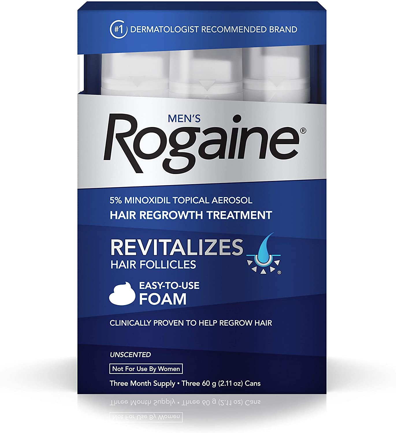 Bộ 2 chai Foam mọc tóc Nam Men's Rogaine Revitalizes Hair Follicles 60g x 2
