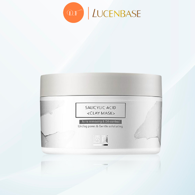 Mặt Nạ Đất Sét BHA 0.5% Axit Salisylic Lucenbase - Làm sạch lỗ chân lông, Giảm mụn đầu đen, Phục hồi da sau mụn.