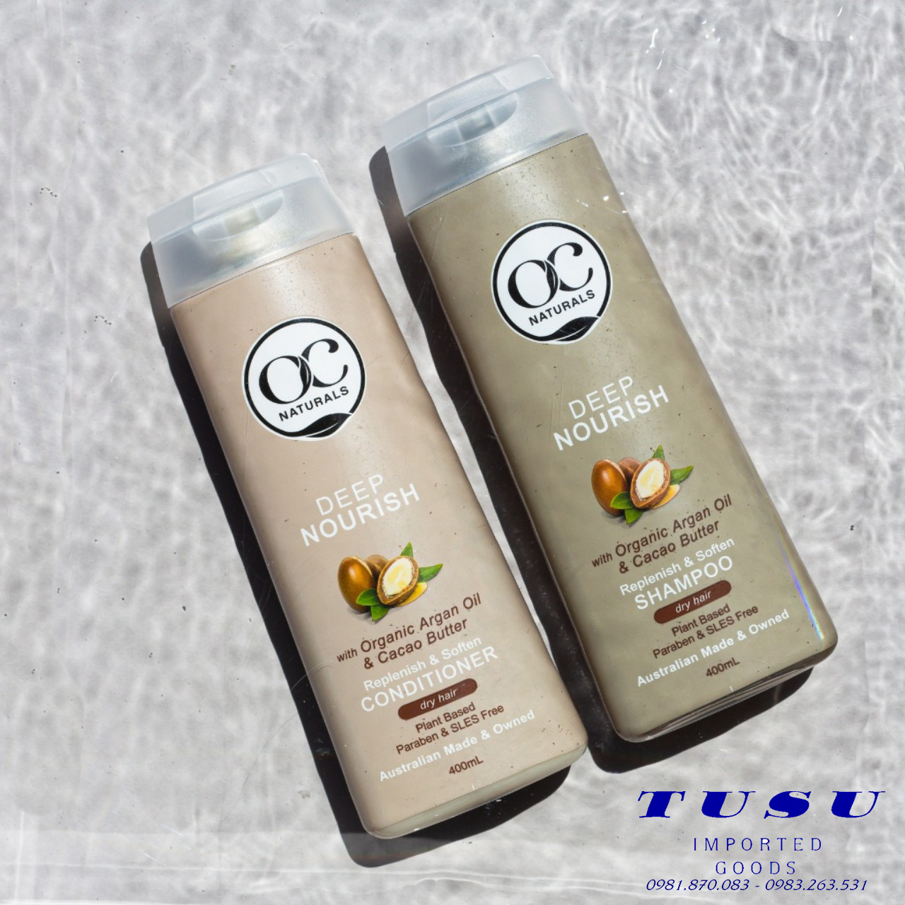 Dầu Gội Phục Hồi Tóc Hư Tổn OC NATURALS Deep Nourish Làm Sạch Sâu Bổ Sung Dưỡng Chất Giảm Khô Xơ 400ml