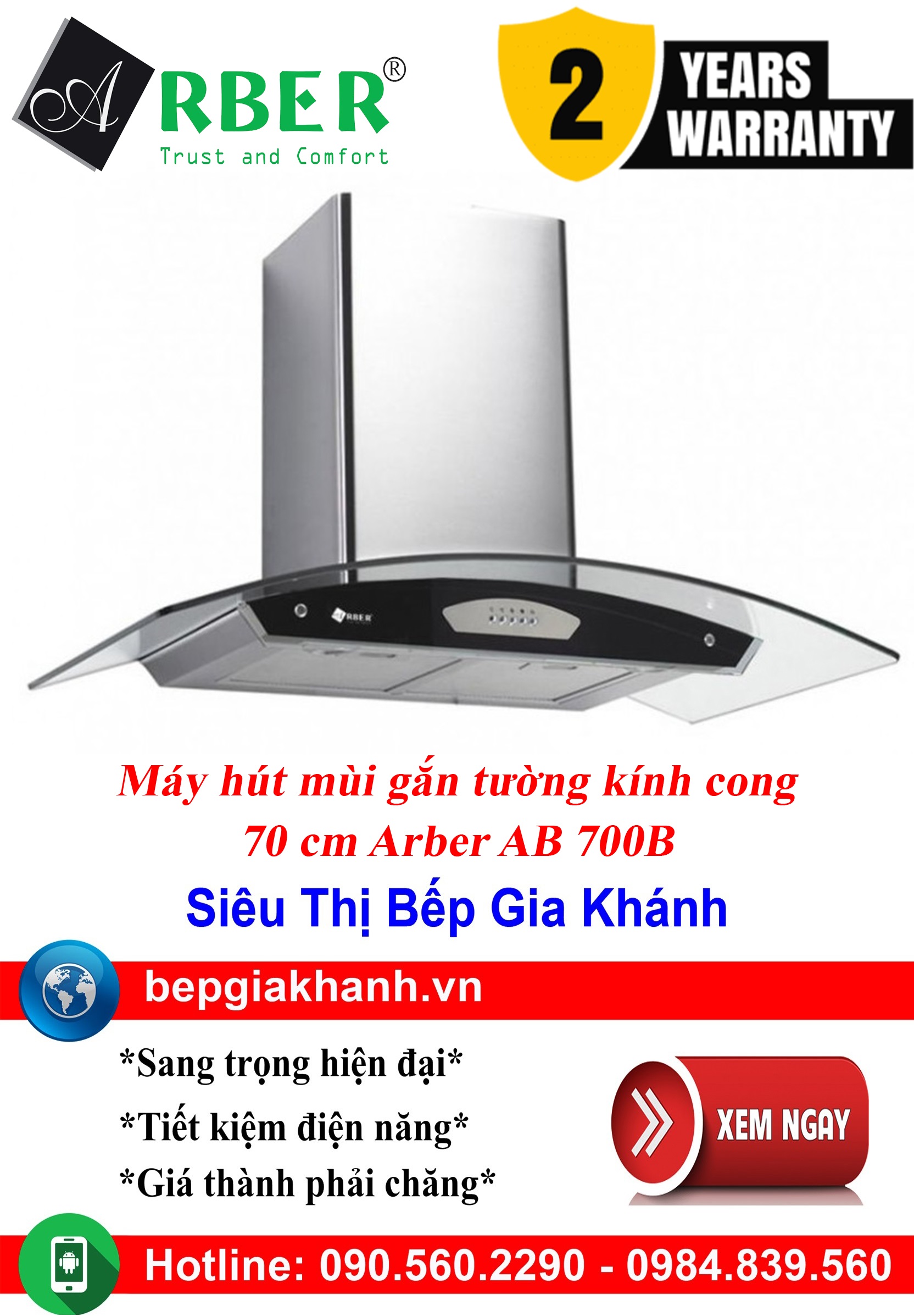 [HCM]Máy hút mùi kính cong 70cm Arber AB 700B, máy hút mùi nhà bếp, máy hút mùi bếp, máy hút mùi kính cong, máy hút mùi canzy, máy hút mùi mini, máy hút mùi âm trần, máy hút mùi electrolux, may hut mui