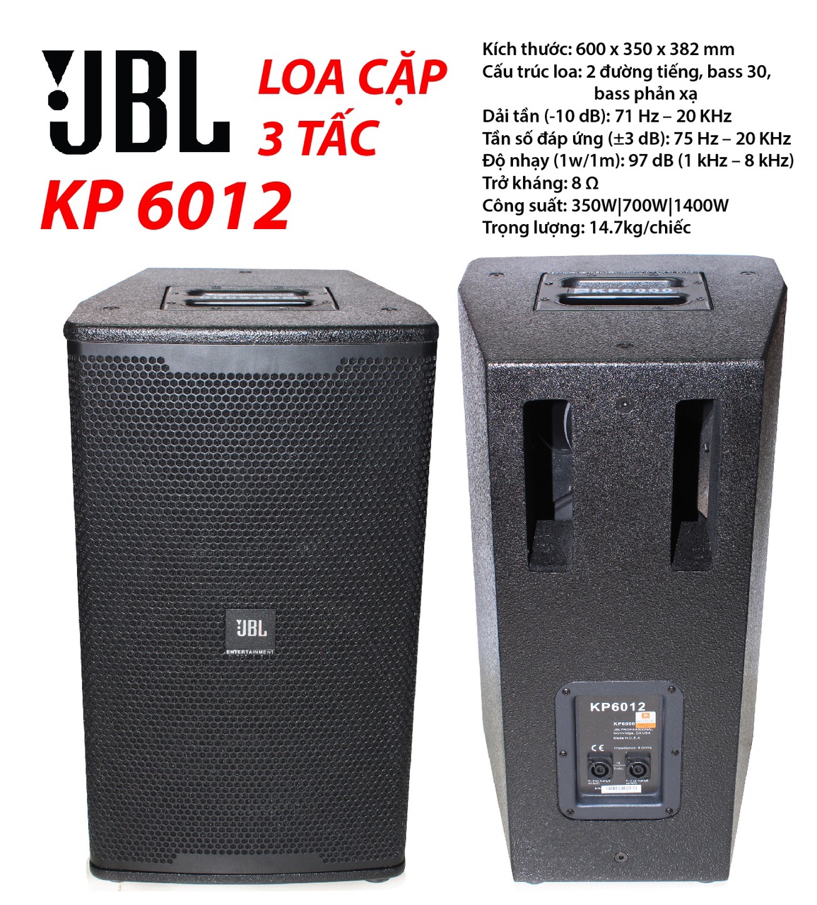 Loa cặp jbl kp 6012