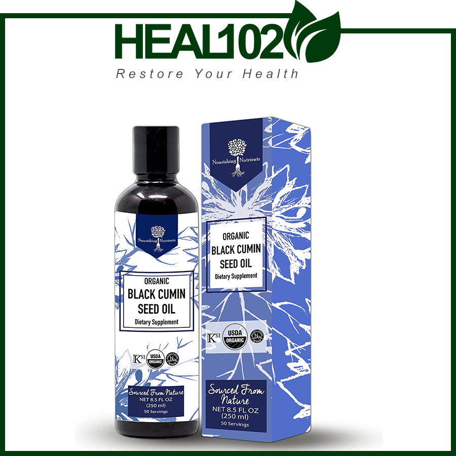 Black Cumin Seed Oil Nourishing Nutrients Dầu hạt thì là đen tinh chế Thymoquinone 3.9% giúp chống lão hóa, tăng cường sức khỏe, tăng cường hệ miễn dịch, giảm đau, kháng khuẩn và chống viêm, làm đẹp da, móng tóc - HEAL102