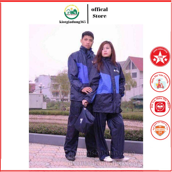 Áo mưa bộ , áo mưa bộ thành long 2 lớp vải dù cao cấp