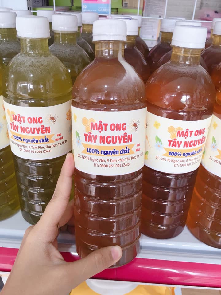 1 lít mật ong hoa nhãn nguyên chất - thu văn